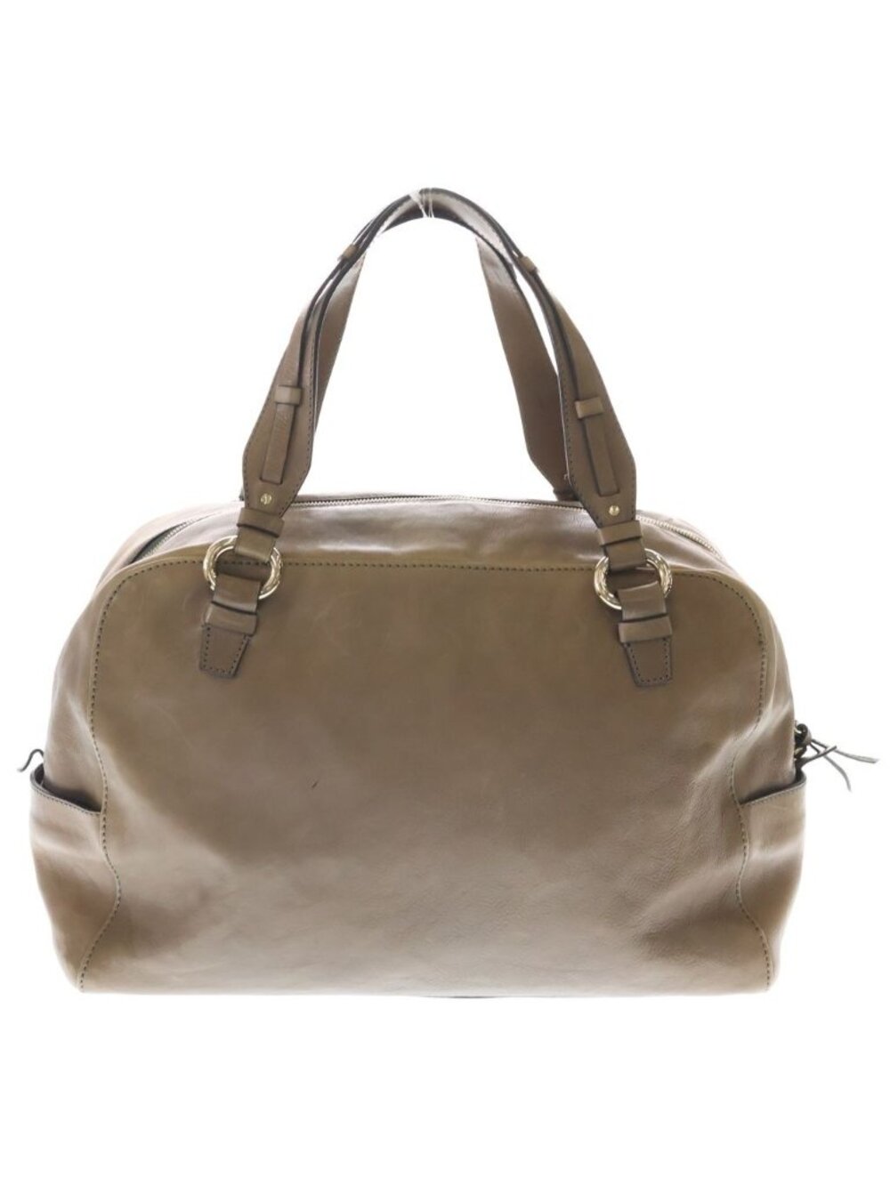 Celine Boogie Boston Bag Beige Brown Leather Gold - Picture 2 of 7